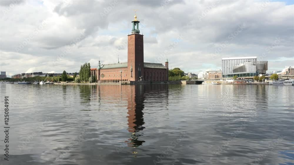 Zoom Out - City Hall Building Stockholm Sweden Zoom Out - City Hall Building Stockholm Sweden