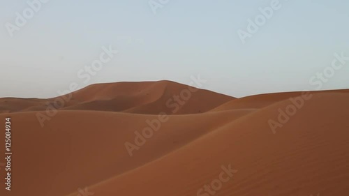 Sand dunes in Sahara Dessert, wide, Morocco. photo