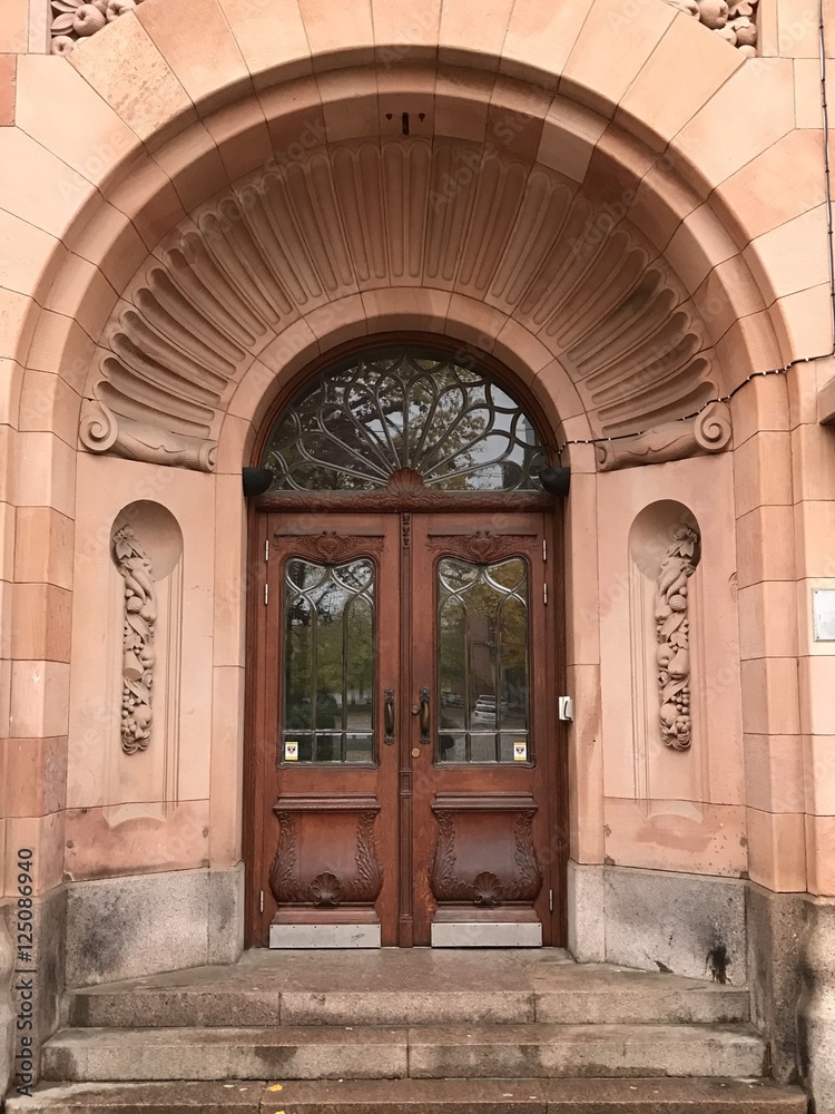 Old stylish door, Norrkoping, Sweden