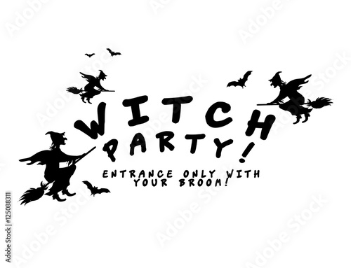 Witch Party invitation vector