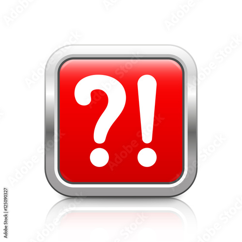Questions & Answers – Glossy red metal button with reflection