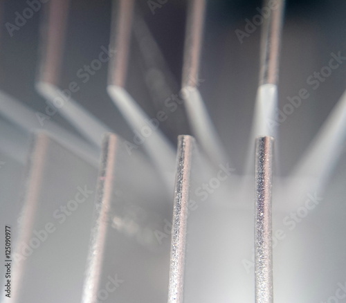 Extreme close up of passive computer cooler