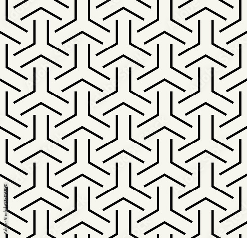 Abstract geometric black and white graphic design print pattern Y