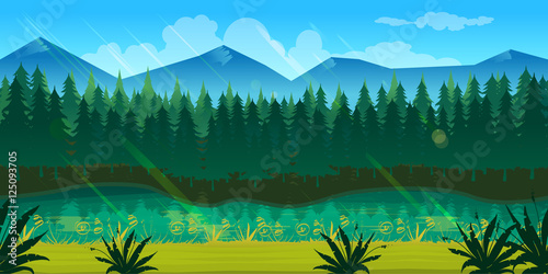 spring forest landscape