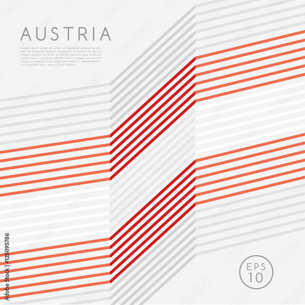 Obraz premium Modern Outlined Flag Poster Template : Vector Illustration