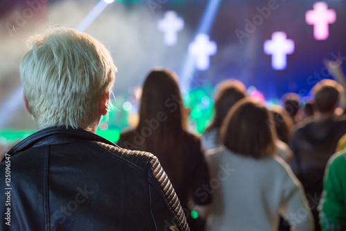 Audience watching the scene with artists.