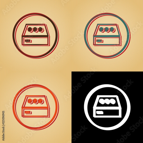 ikona w stylu retro