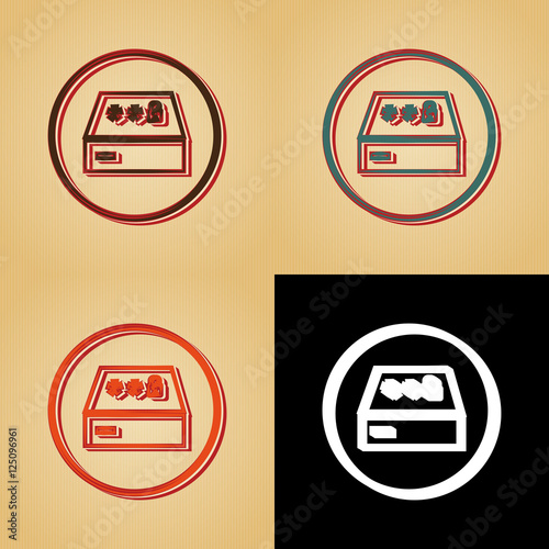 ikona w stylu retro