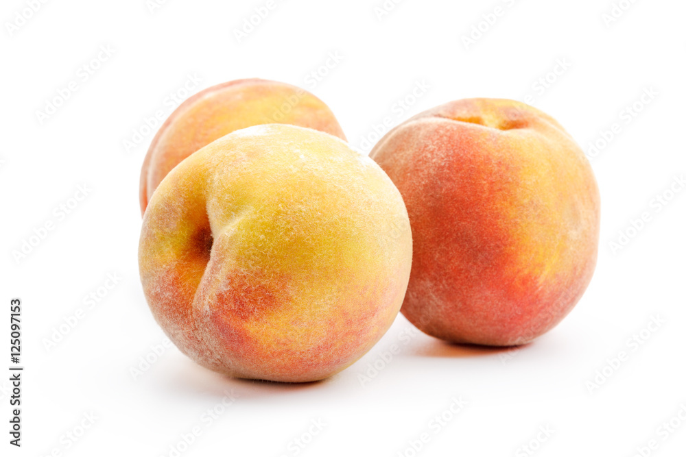 Peach isolated on white background