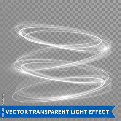Vector neon light effect circle spiral