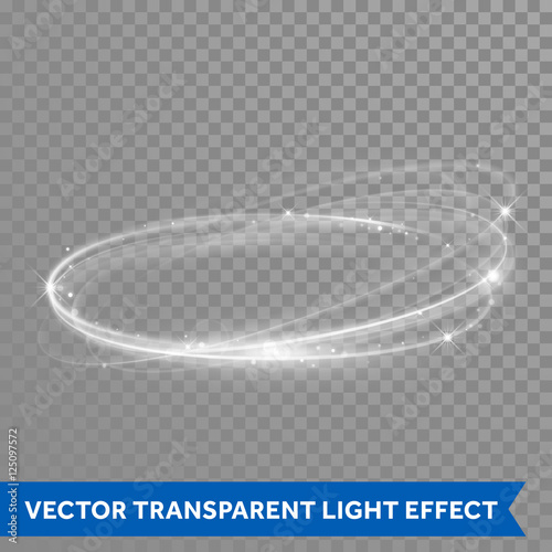 Vector neon light effect circle spiral