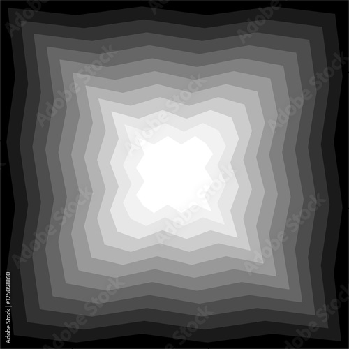 Monochrome  Polygonal Abyss Gently Shimmering from dark to light.  Geometric Abstract Background.  Vector Illustration.