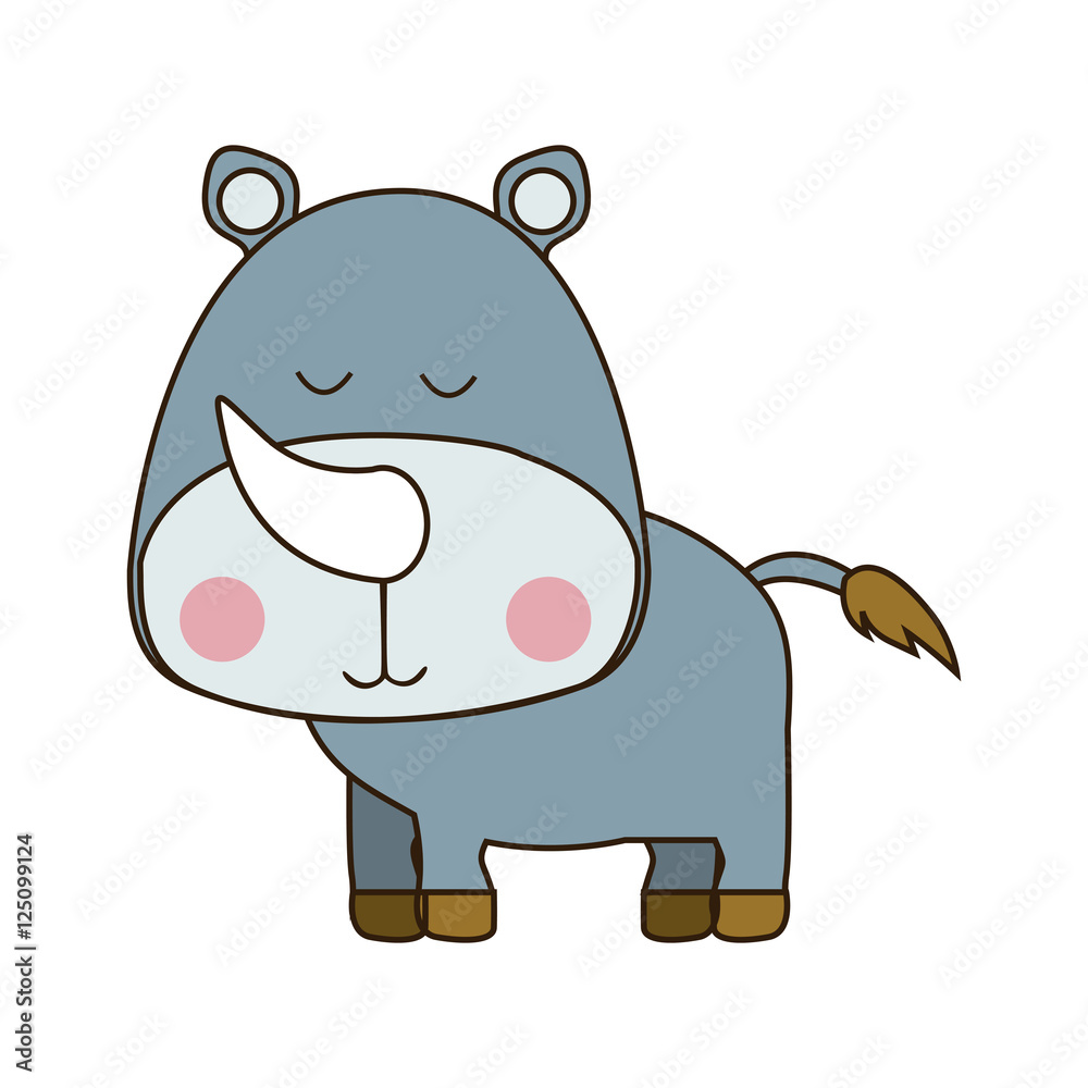 rhinoceros cute animal icon image vector illustration design rhinoceros cute animal icon image vector illustration design