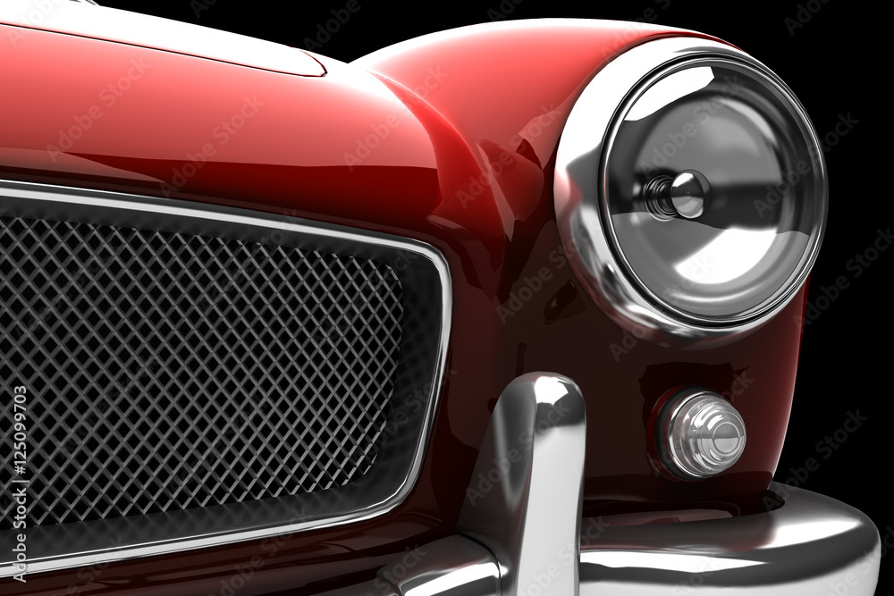 Concept vintage red car