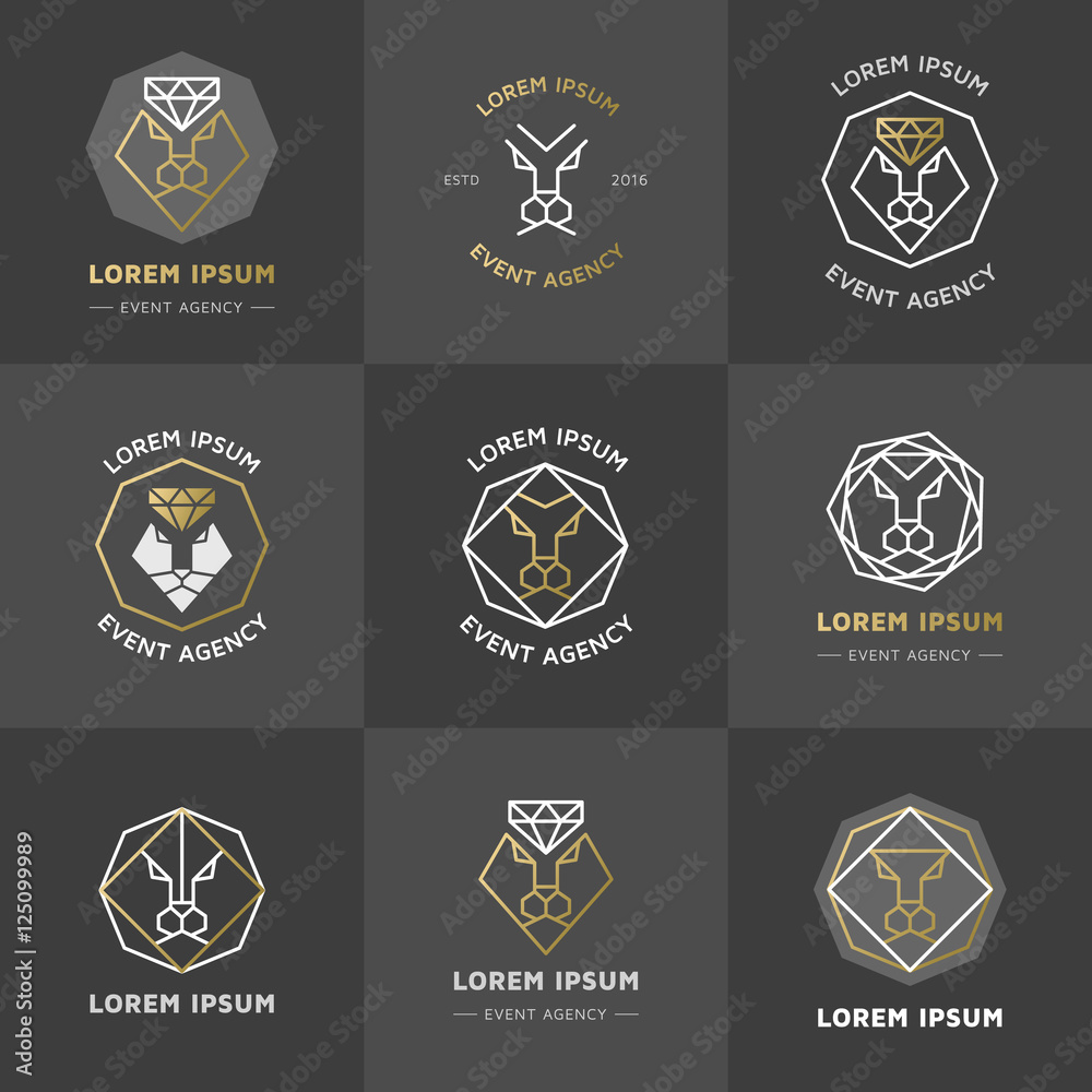Lion diamond emblems.