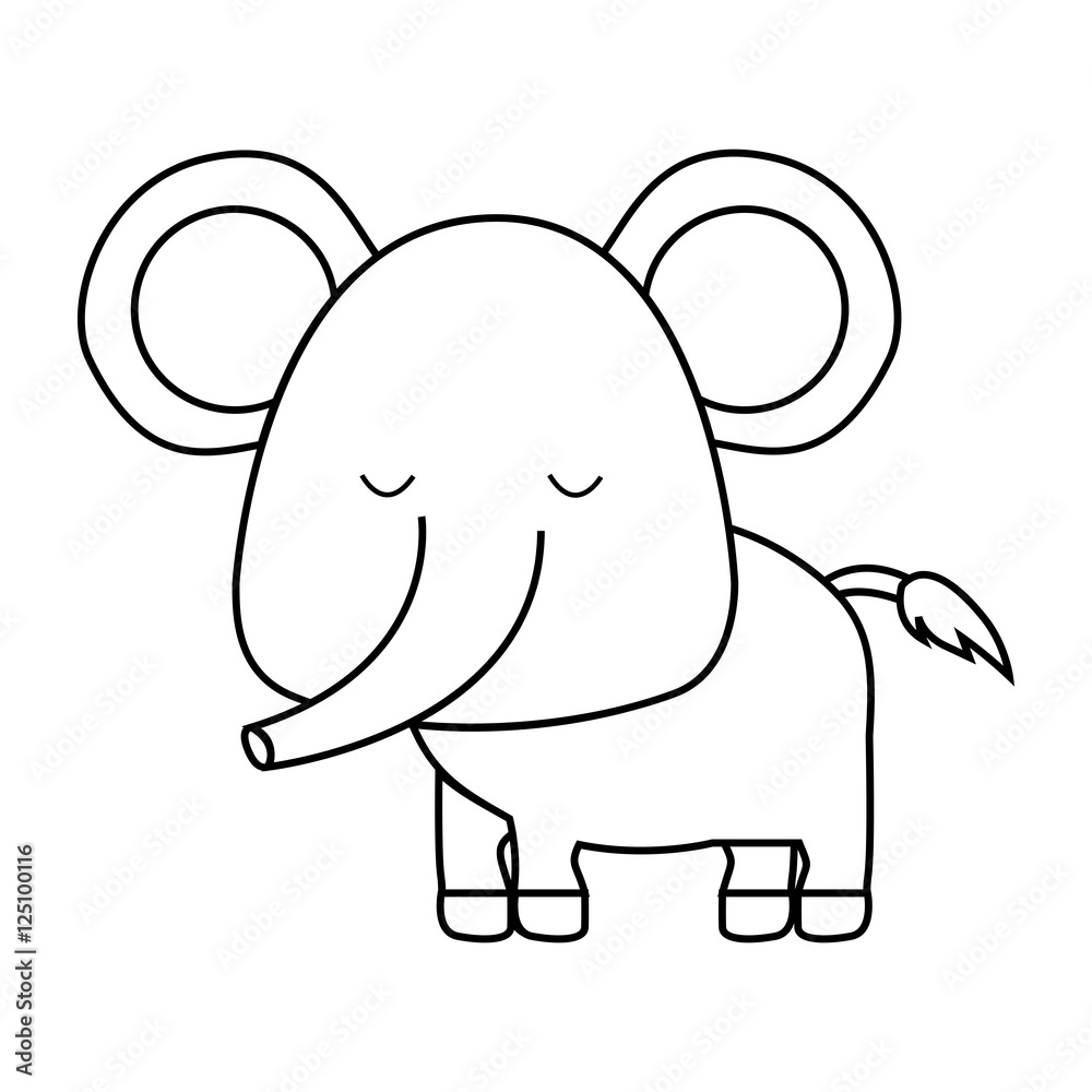 elephant cute animal icon image vector illustration design elephant cute animal icon image vector illustration design