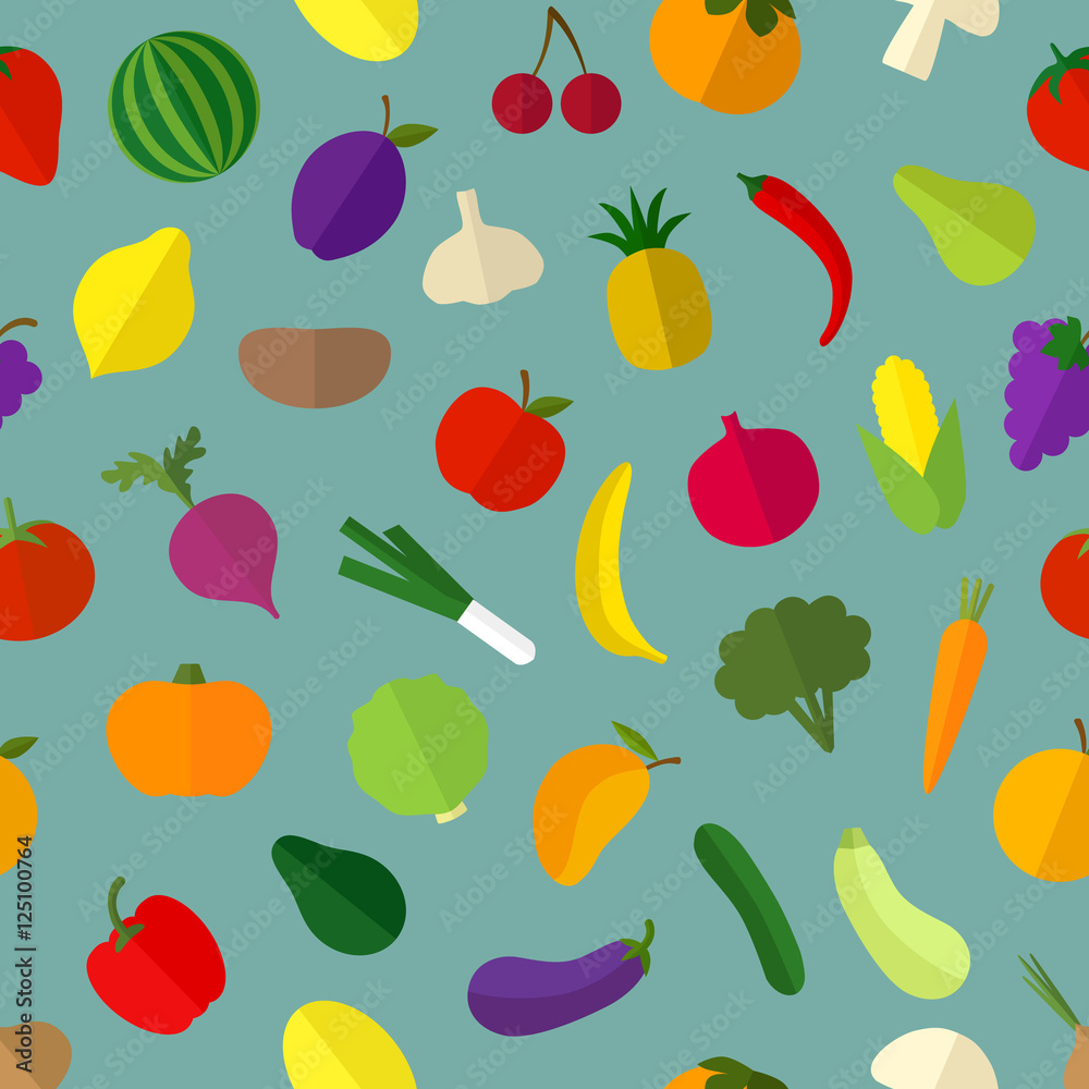 Obraz premium Vegetables and fruits.