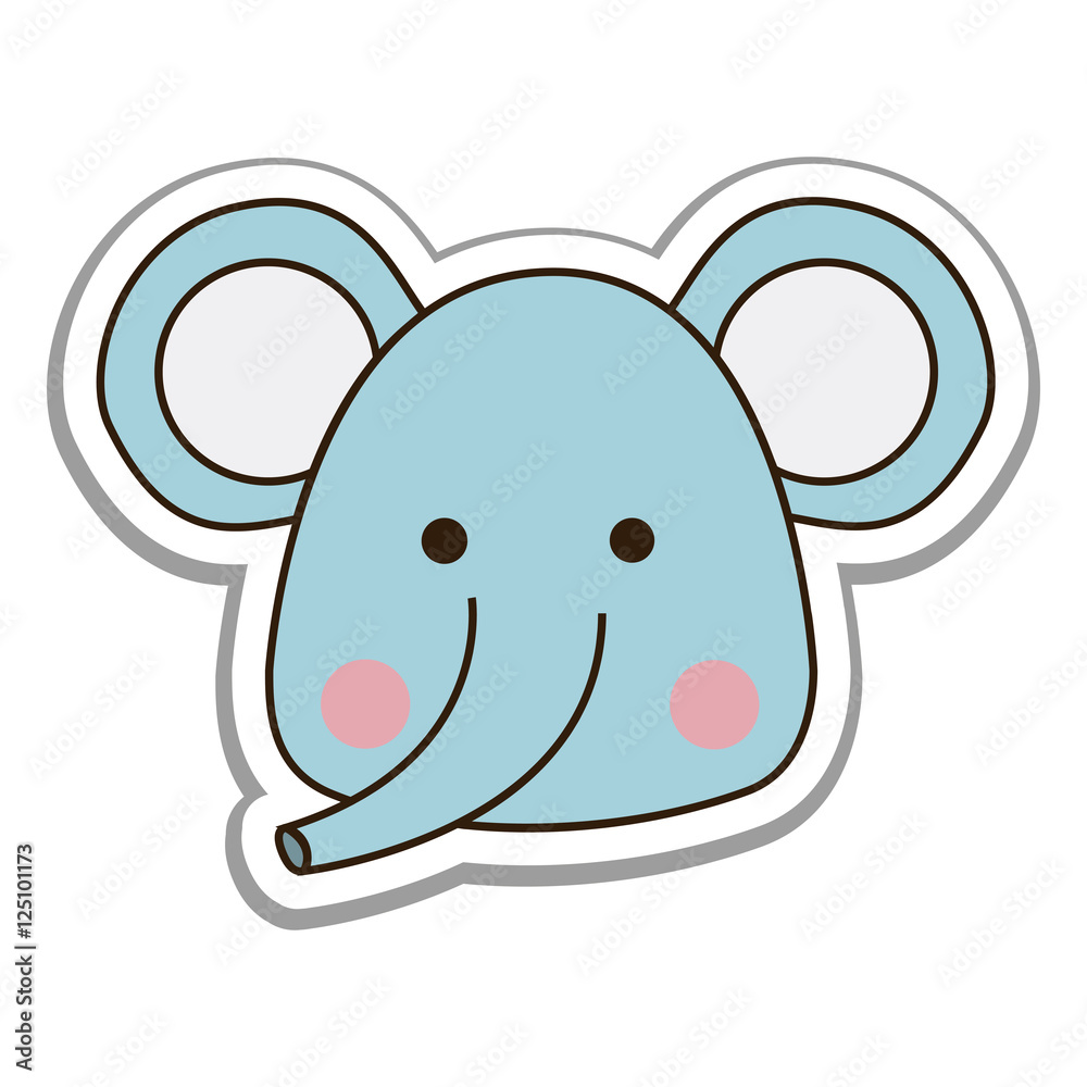 elephant cute animal icon image vector illustration design 