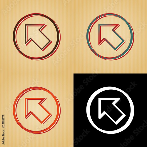 ikona w stylu retro