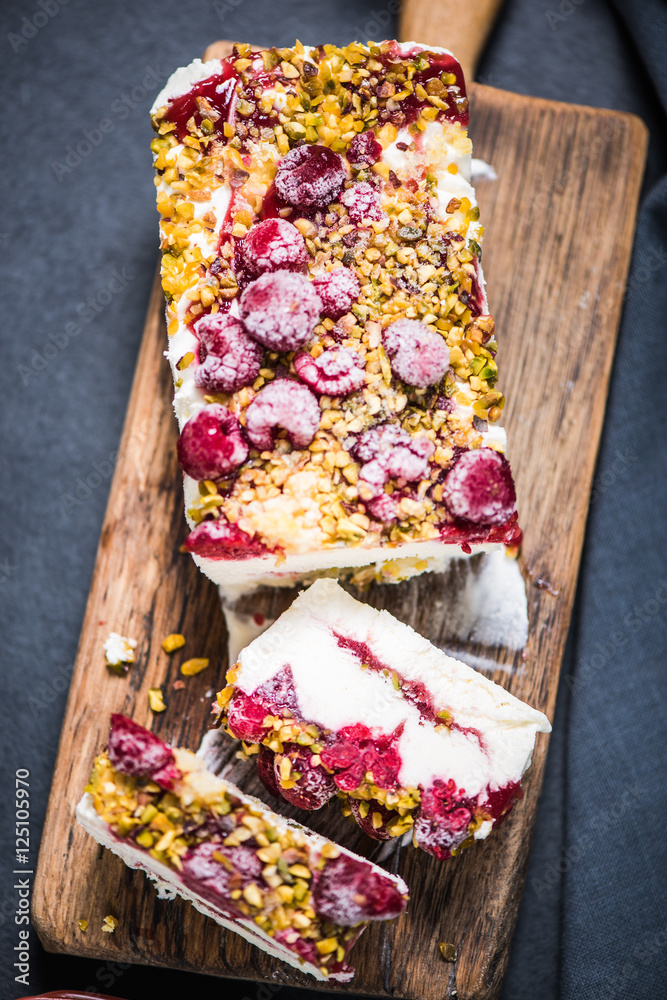 Summer sweet treat, semifreddo with forest fruits Summer sweet treat, semifreddo with forest fruits