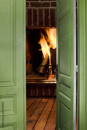 Tür ins Kaminzimmer