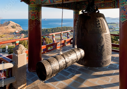 Monastery ring bell at Sanbanggulsa buddhist temple at Sanbangsa photo