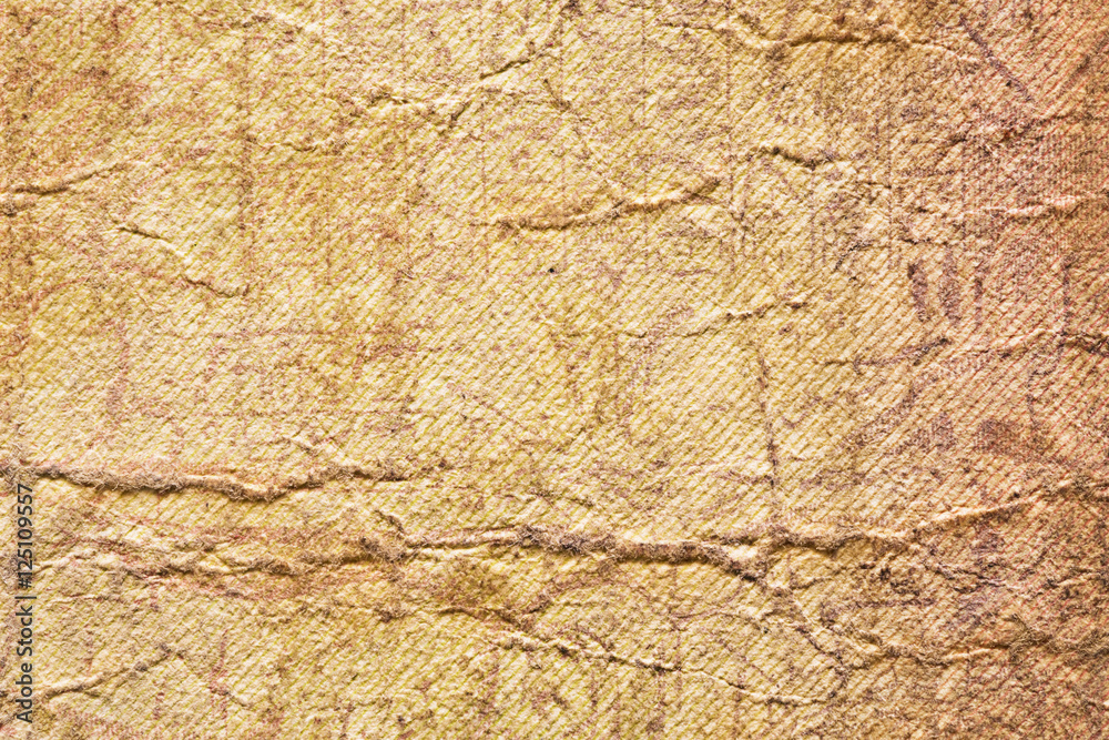 yellow crumpled paper texture used with protective elements of m