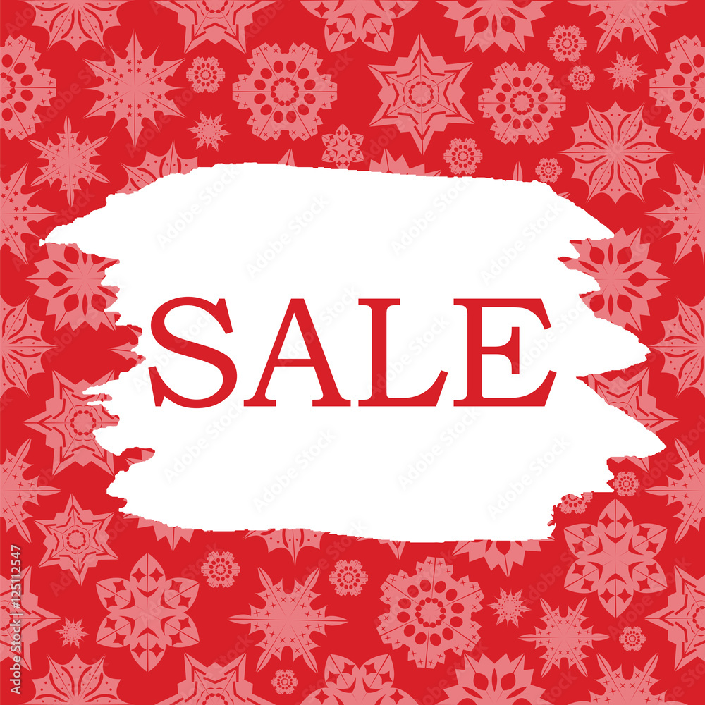 Naklejka premium Snow background for Christmas and New Year sale