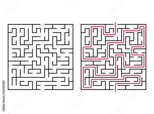 Vector labyrinth. Maze / Labyrinth with entry and exit.