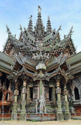 Sanctuary Of Truth in Pattaya national landmark of Thailand