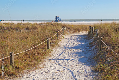 Obraz w ramie Walkway to Siesta Key Beach in Sarasota, Florida