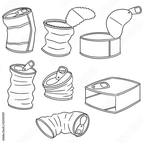 vector set of can