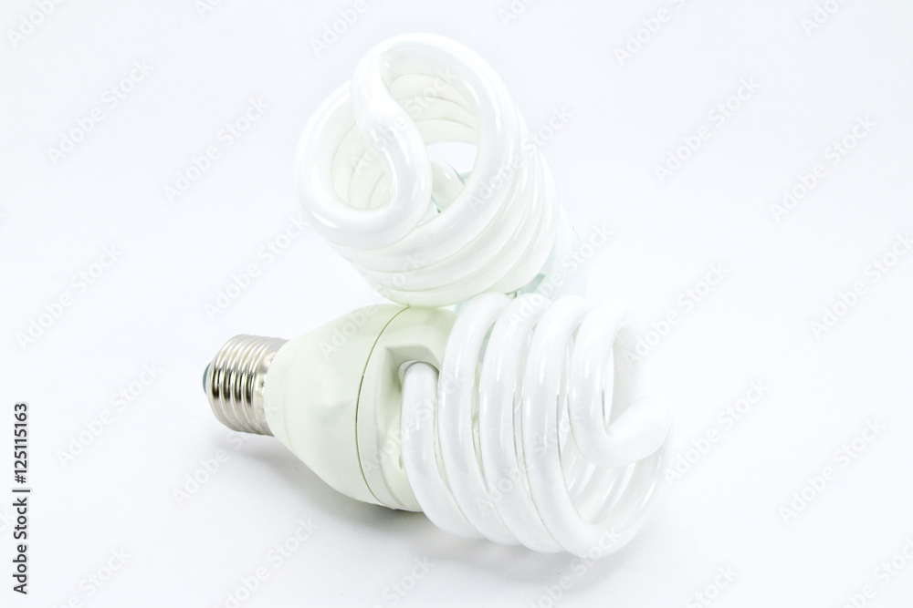 Energy saving light bulb on a white background Energy saving light bulb on a white background