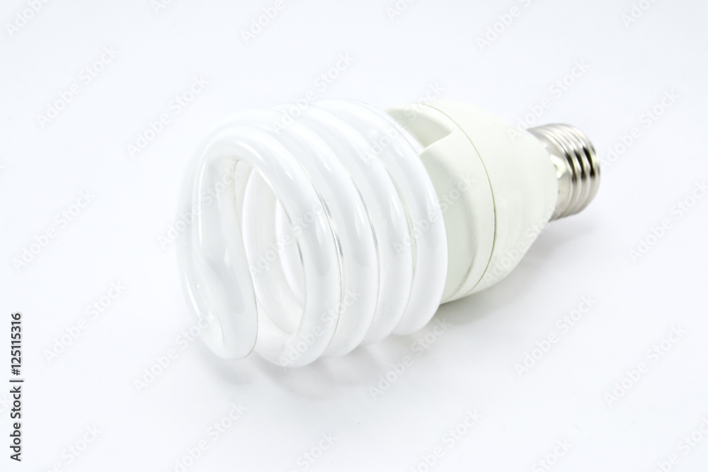 Energy saving light bulb on a white background Energy saving light bulb on a white background