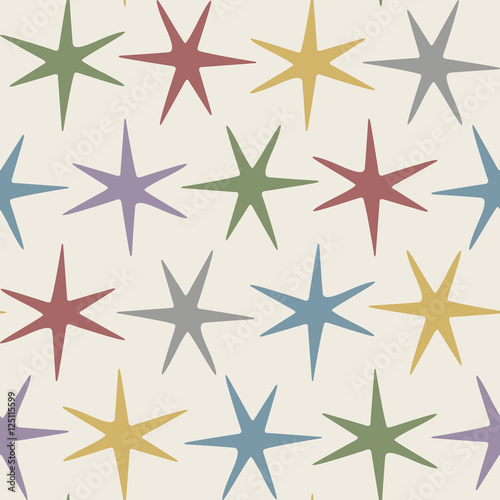 Bunte Sterne auf Beige