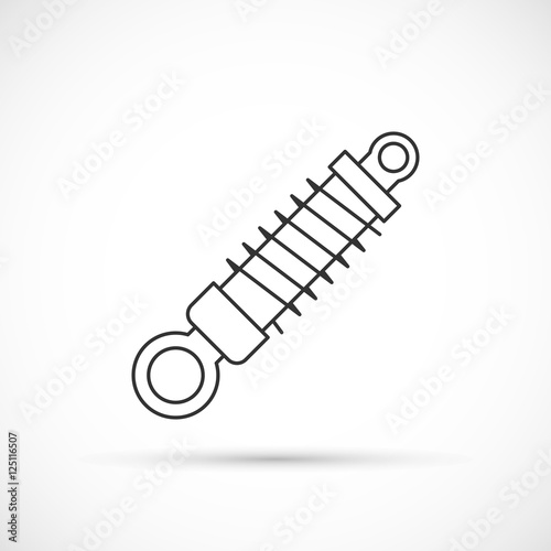 Shock absorber outline icon