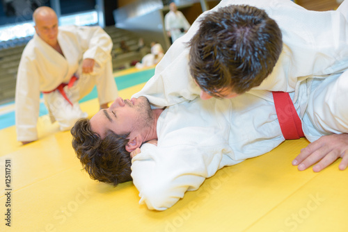 Man in judo hold