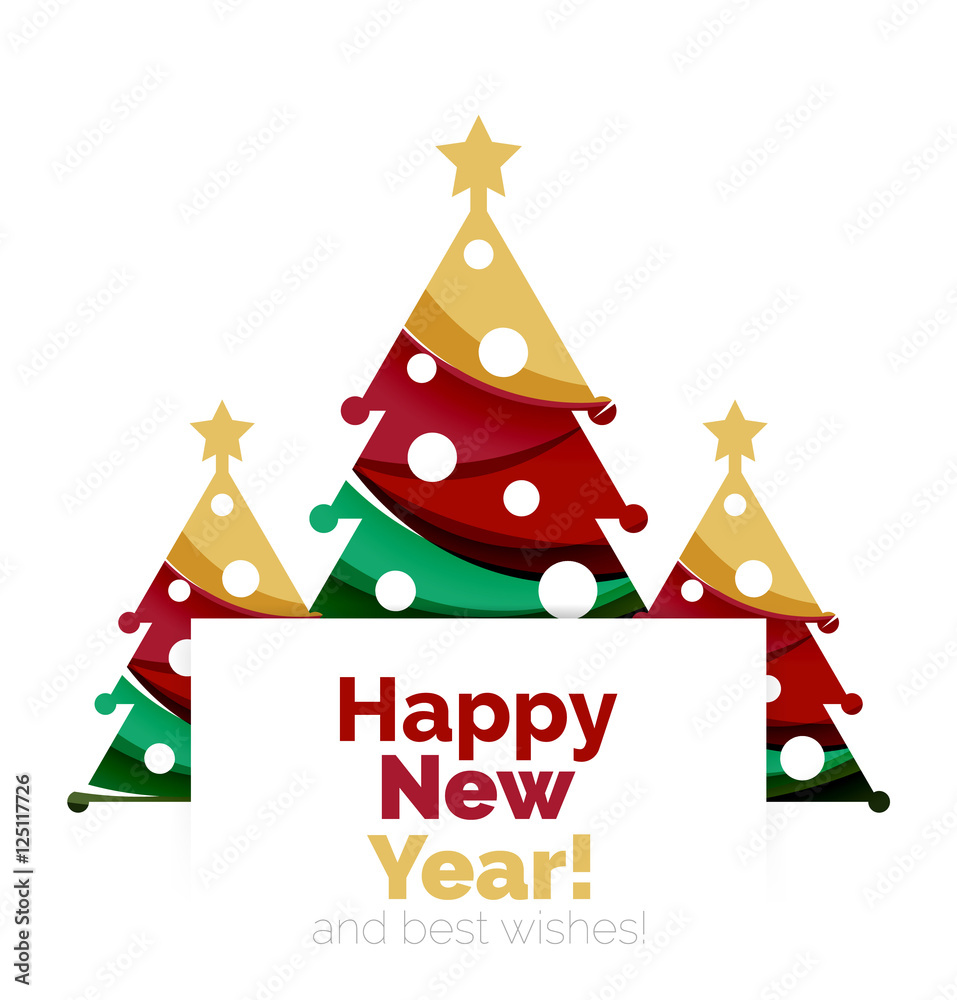 Happy New Year and Chrismas holiday greeting card elements Happy New Year and Chrismas holiday greeting card elements