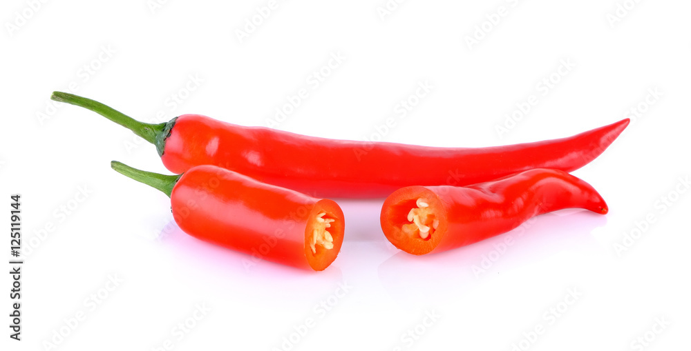 red pepper on white background red pepper on white background