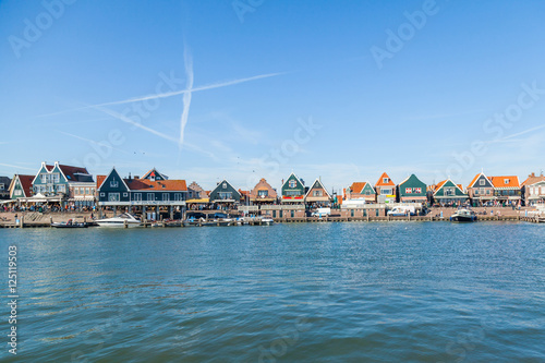 View of Volendam city street  in Holland photo