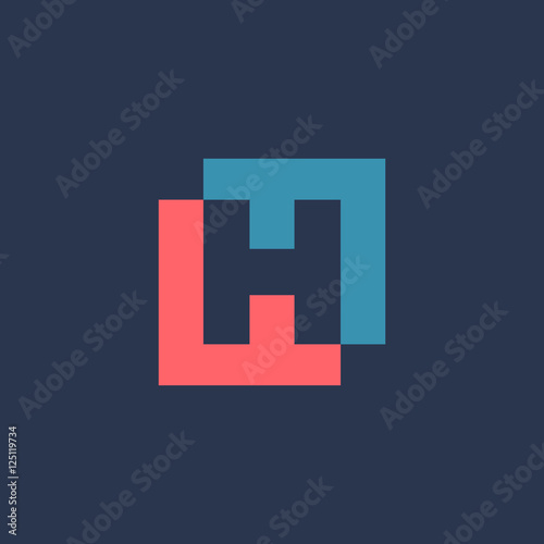 Letter H logo icon design template elements