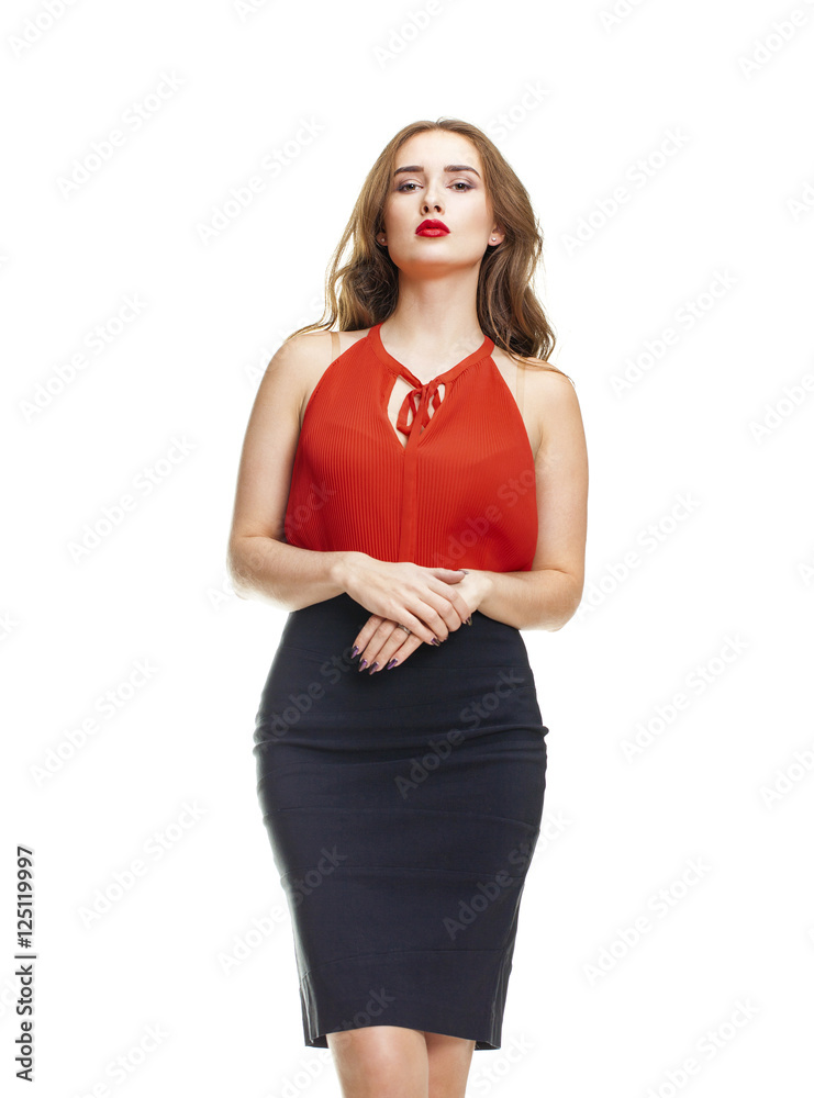 Young beautiful woman talking on cell phone Young beautiful woman talking on cell phone