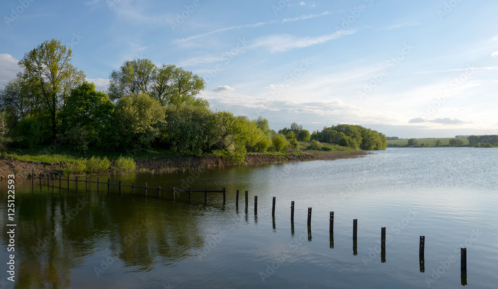 Fototapeta premium Summer landscape with river