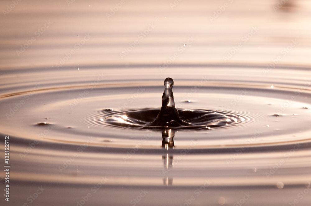 Water Droplet Falling Into A Pond Water Droplet Falling Into A Pond