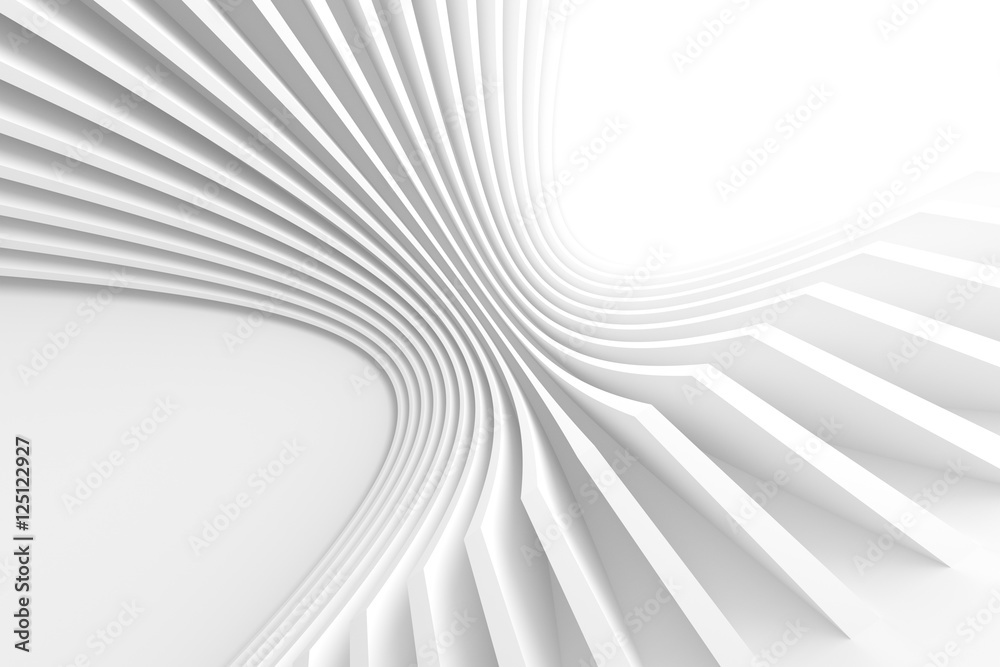 Fototapeta premium White Architecture Circular Background