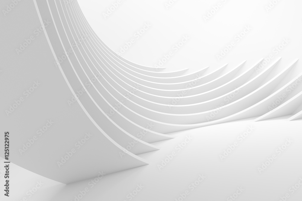 Fototapeta premium Białe tło okrągłe architektury