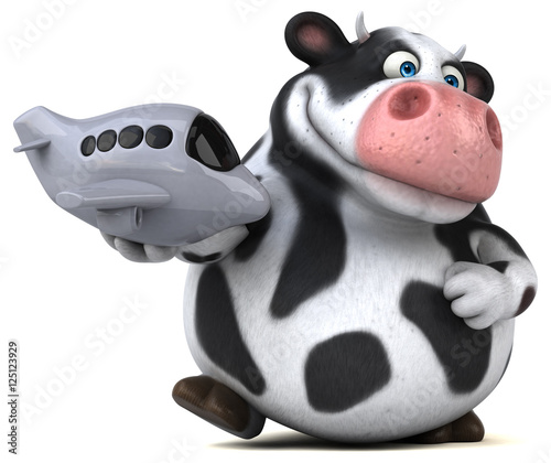 Fun cow - 3D Illustration