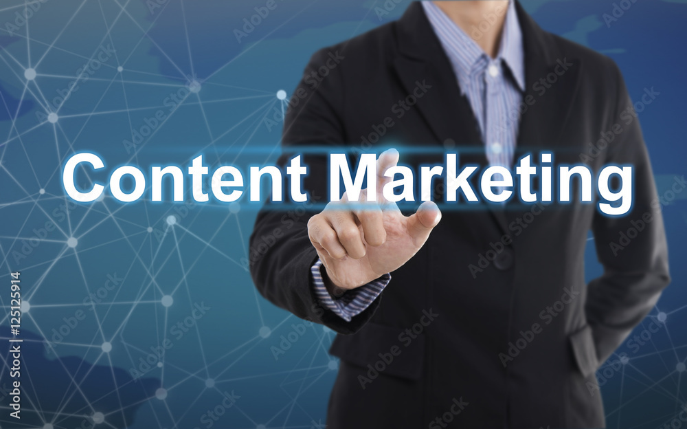Businessman hand pressing button content marketing. sign on virtual screen. business concept. Businessman hand pressing button content marketing. sign on virtual screen. business concept.
