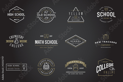Set of Vector School or College Identity Elements can be used as