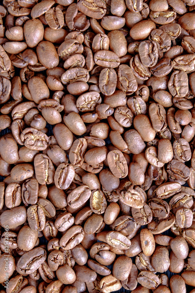 Roasted coffee beans as background
